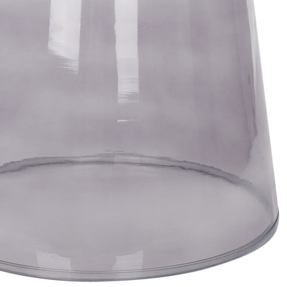 Set of 2 Transparent Grey Glass Side Tables 37 x 37 x 43cm