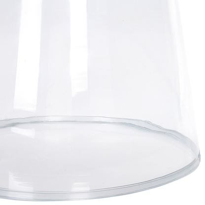Set Of 2 Transparent Glass Side Tables 37 x 37cm Modern