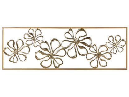 Home Gold Iron Wall Decor 90 x 31cm Handmade Floral Modern