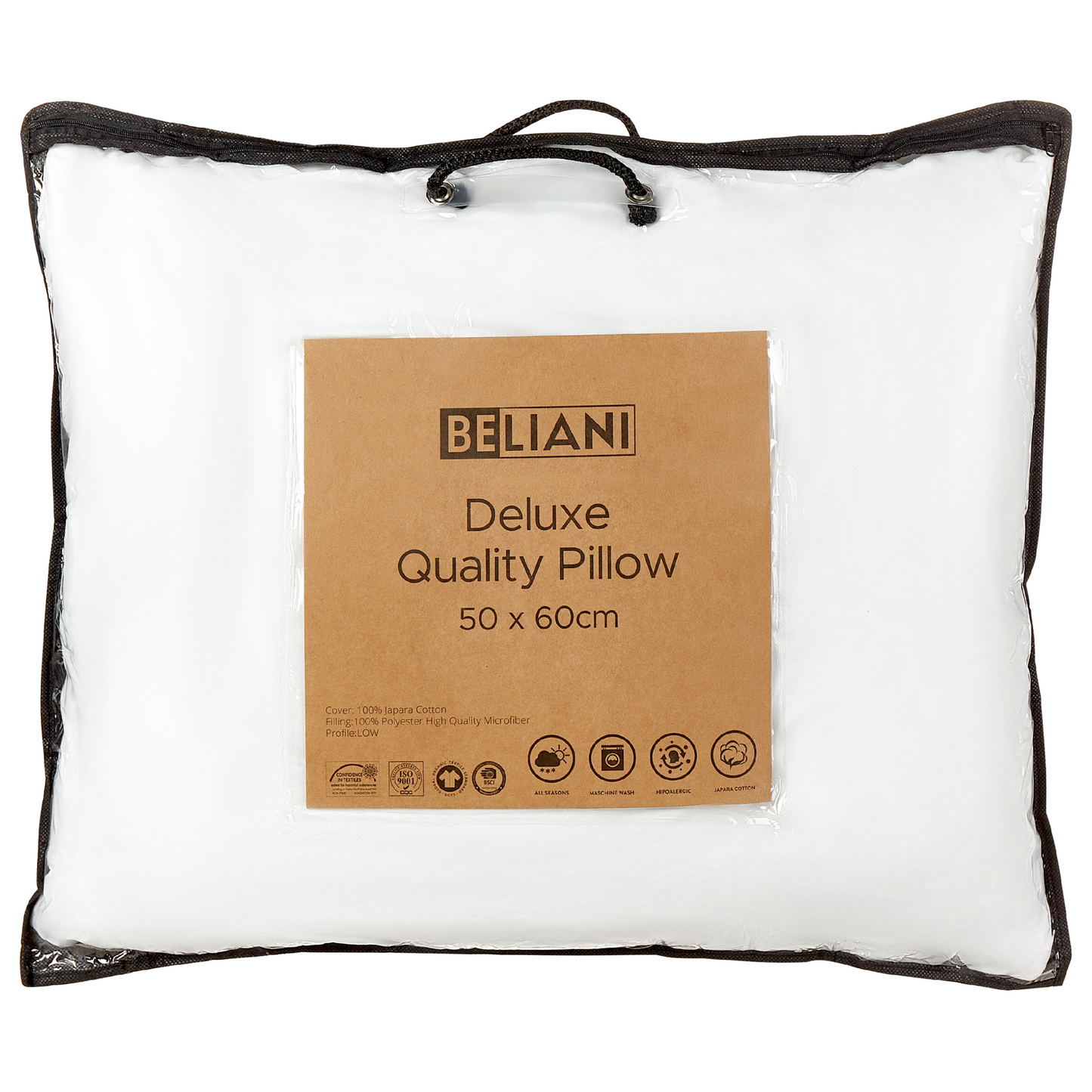 Premium Bed Pillows Set 2 50 x 60cm Cotton Soft