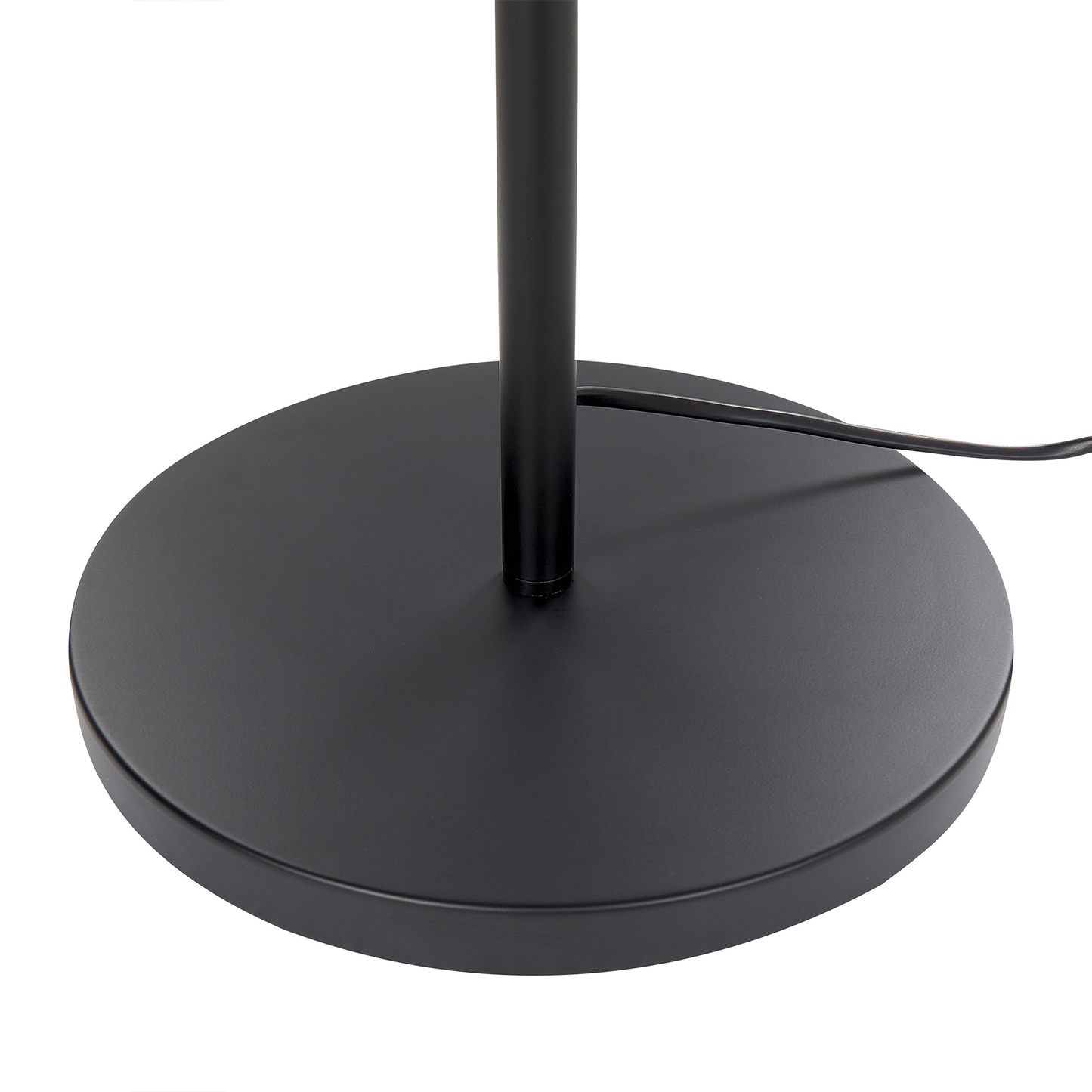 Black Metal Floor Lamp 3 Glass Globes 153cm Modern