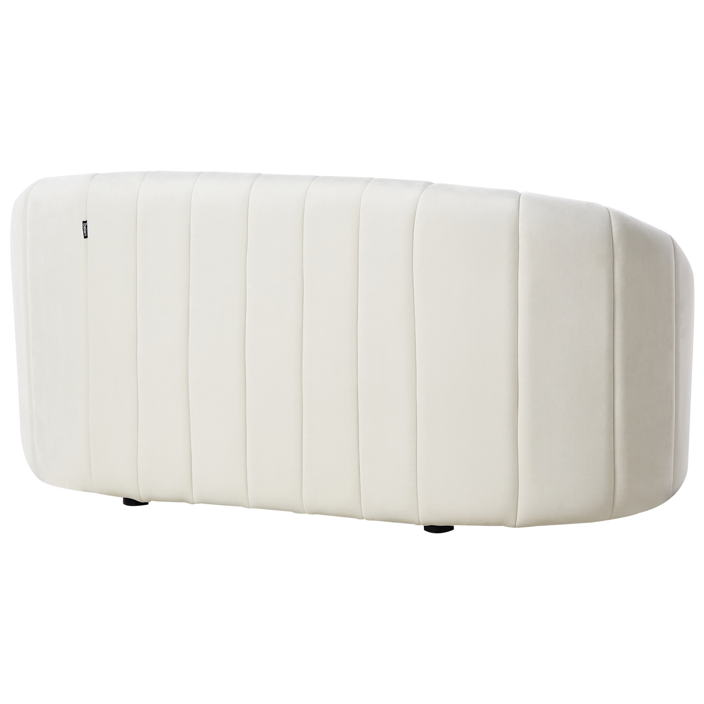6 Seater Sofa Set Off White Velvet Tufted Low Back