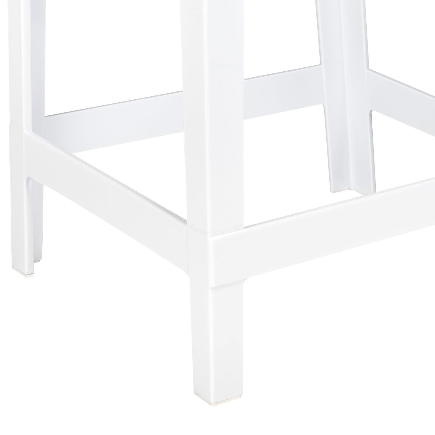 White Plastic Bar Stool Set Of 2 99cm Counter Chairs For Kitchen Island Modern Dining