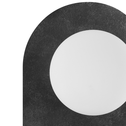 Wall Lamp Dark Graphite Grey Steel Glass Shade On Off Switch
