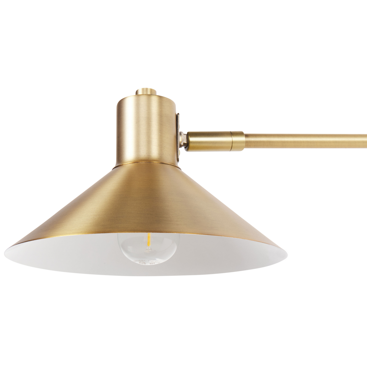 Wall Lamp Gold Steel 2 Lights Adjustable Drum Shades with Gold Elements Modern Industrial Living Room Bedroom
