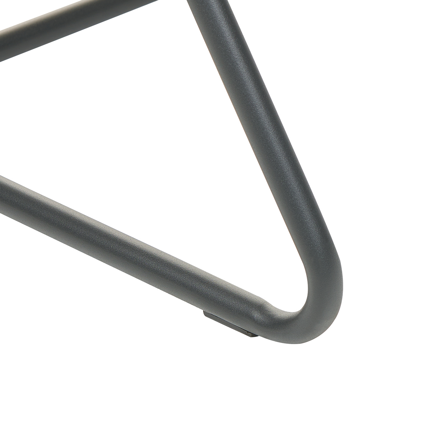 X Armless Boucl? Shell Chair White With Black Metal Frame