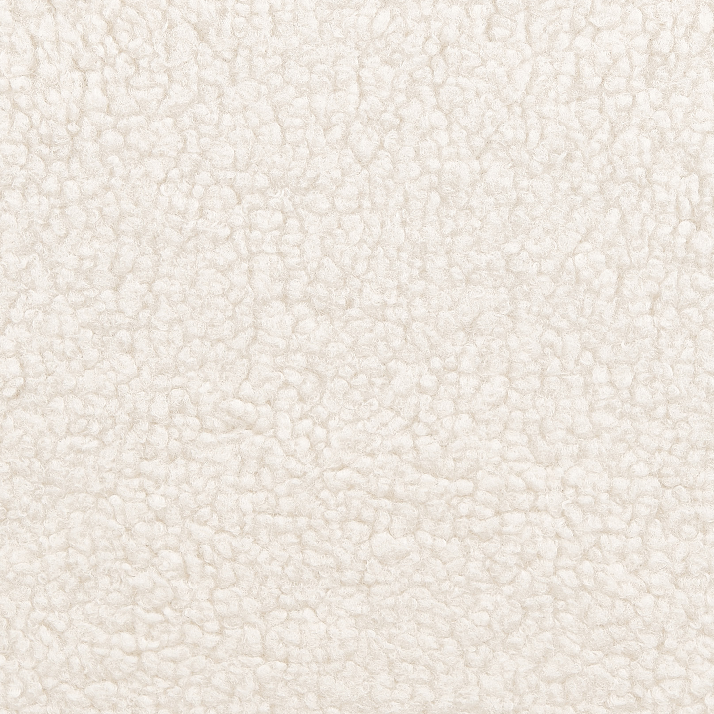 Armless Accent Chair White Boucle Round Seat Black Metal
