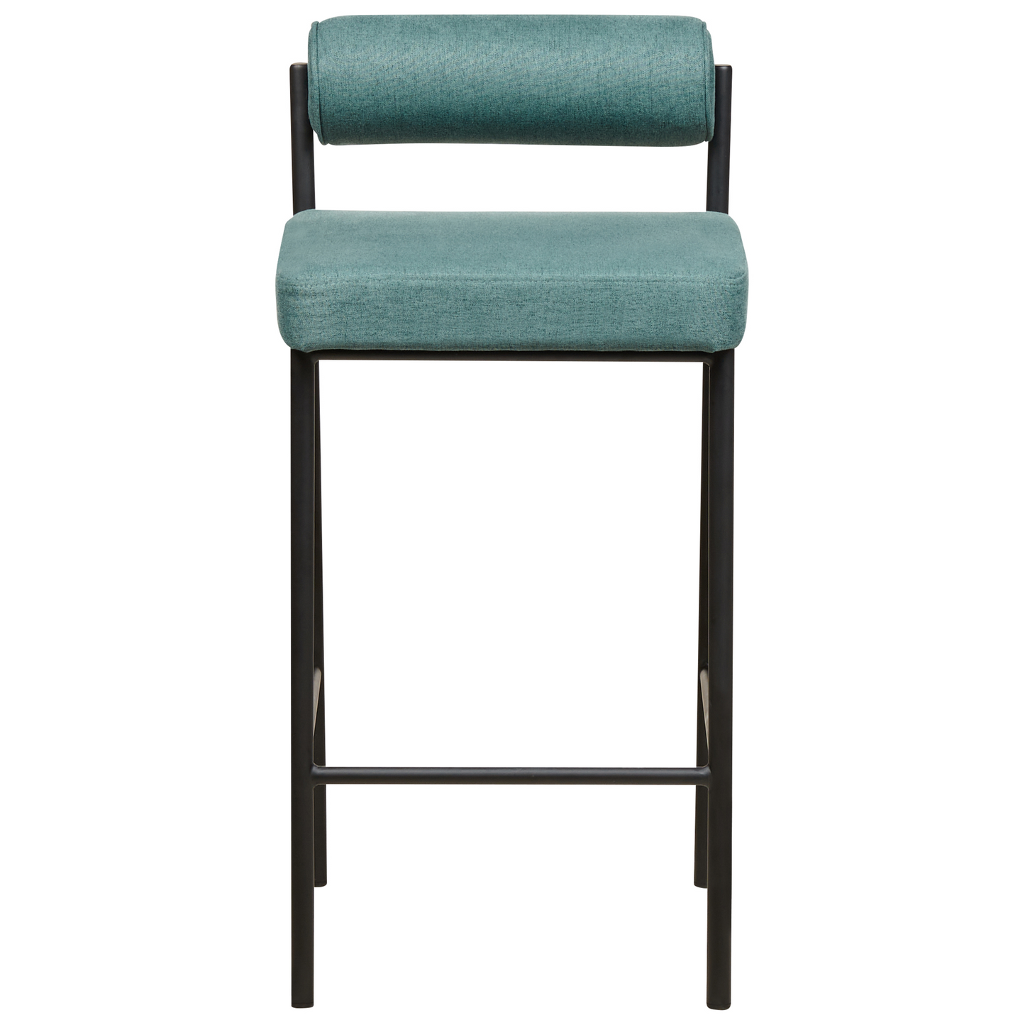 Teal Bar Chair Set Of 2 With Roll Backrest
