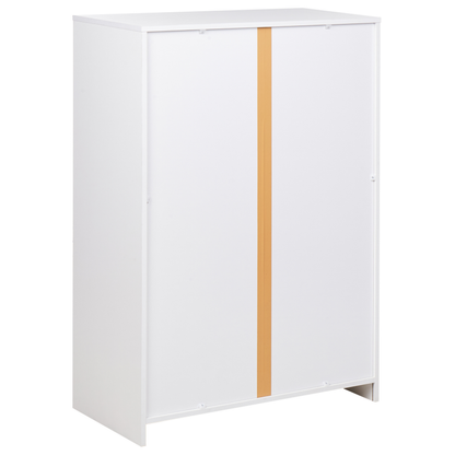 Locking 2-Door Storage Cabinet Light Grey White