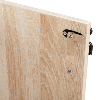 Storage Cabinet Light Brown 3-Shelf Locker 2-Door