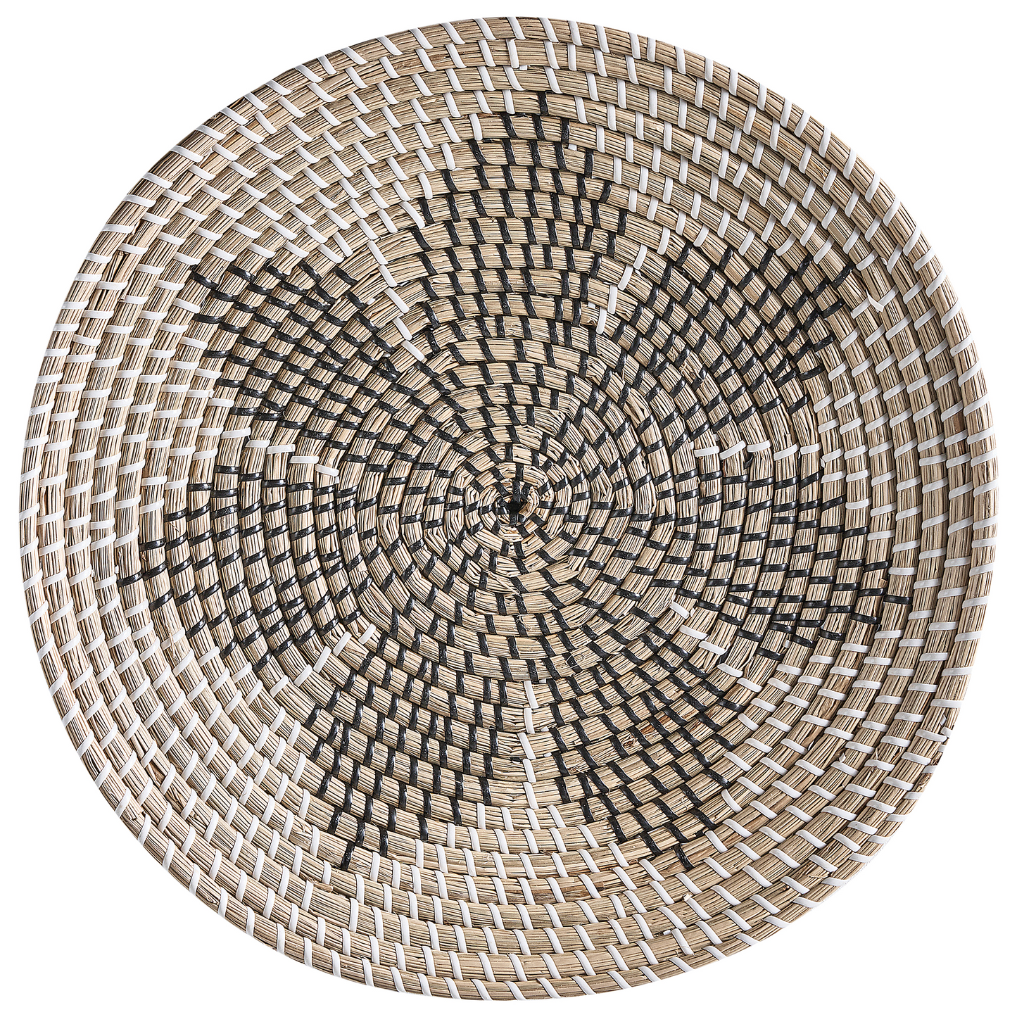 Set Of 3 Natural Seagrass Wall Decor Plates Handmade African Style Decorative Hanging Baskets