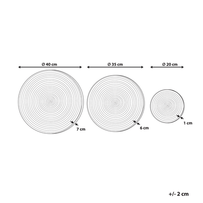 Set Of 3 Natural Seagrass Wall Decor Plates Handmade African Style Decorative Hanging Baskets