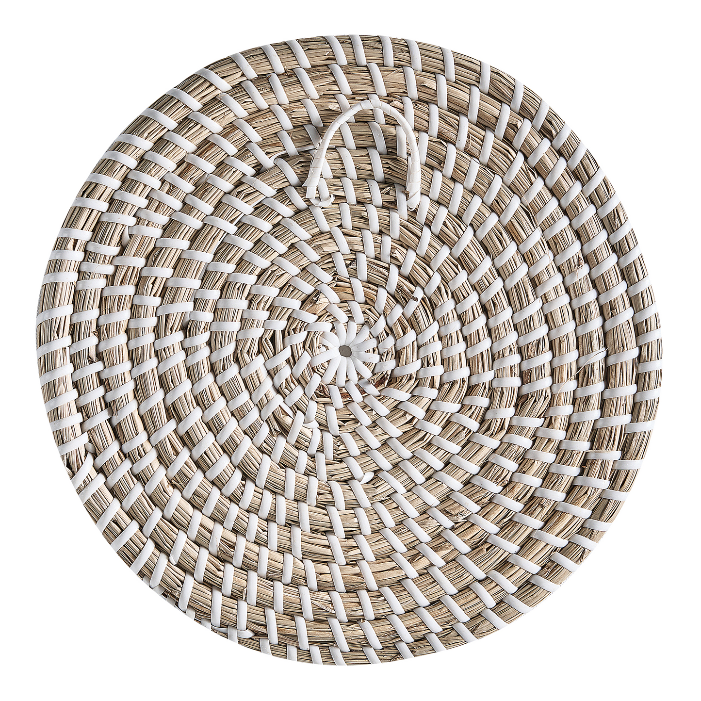 Set Of 3 Natural Seagrass Wall Decor Plates Handmade African Style Decorative Hanging Baskets