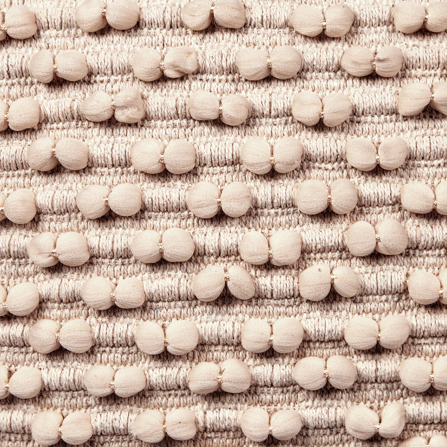 Pouf Ottoman Footstool Taupe 50 x 50cm Handwoven Cotton