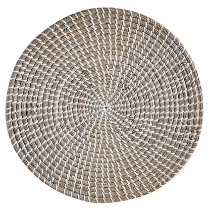 Natural Seagrass Wall Plates Set of 4 Handmade African Style
