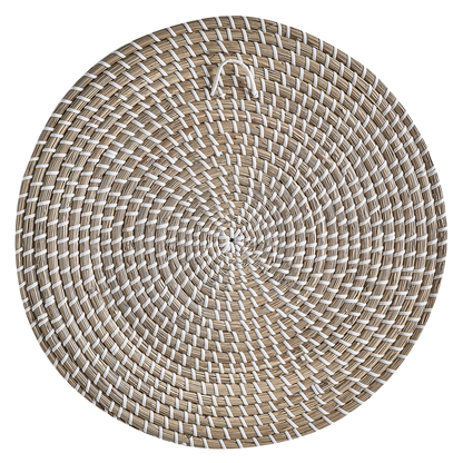 Natural Seagrass Wall Plates Set of 4 Handmade African Style
