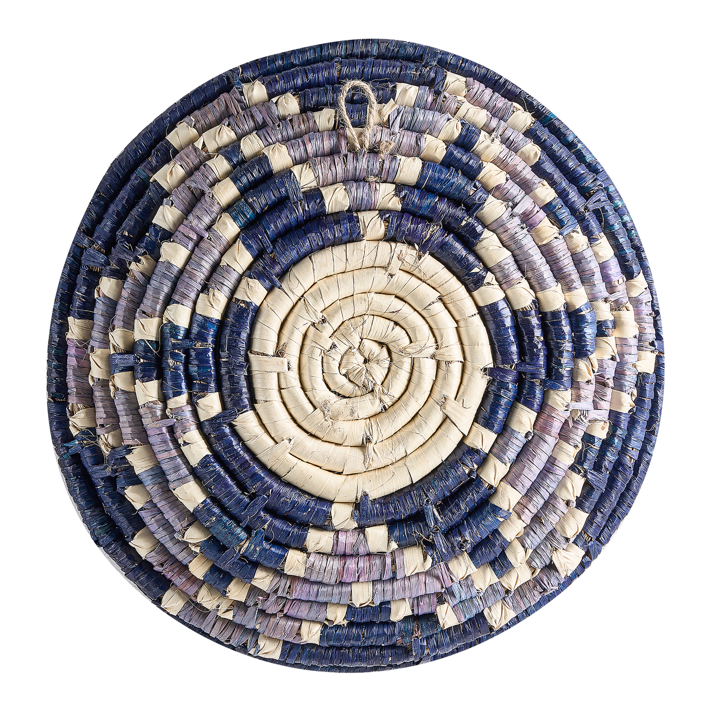 Set Of 6 Multicolour Seagrass Wall Hanging Plates And Baskets Handmade African Style