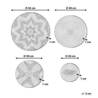 Natural Seagrass Wall Plates Set of 4 Handmade African Style