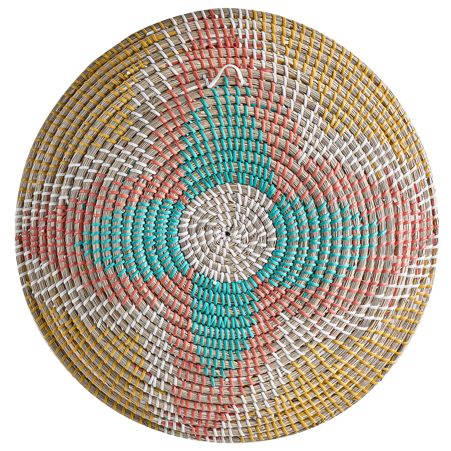 Seagrass Wall Plates Set of 5 Handwoven Multicolor African