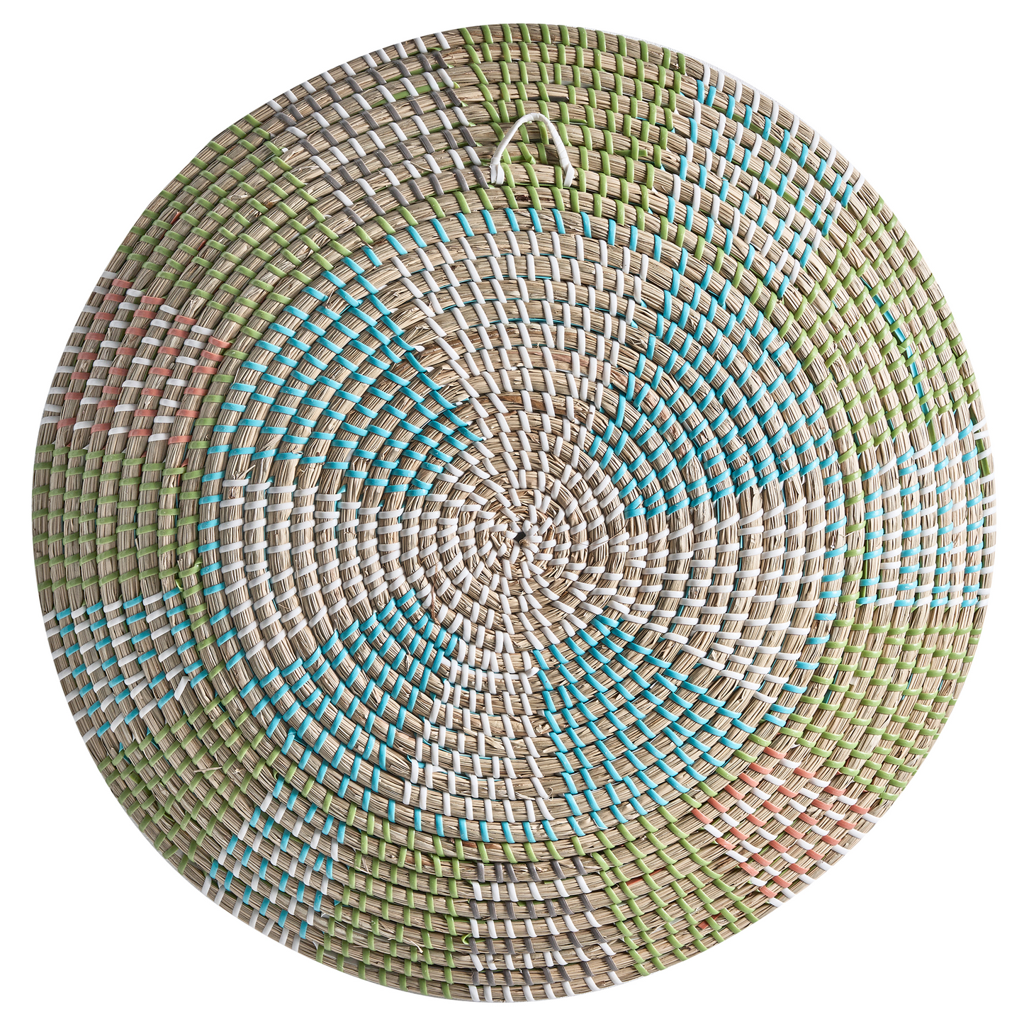 Seagrass Wall Plates Set of 5 Handwoven Multicolor African