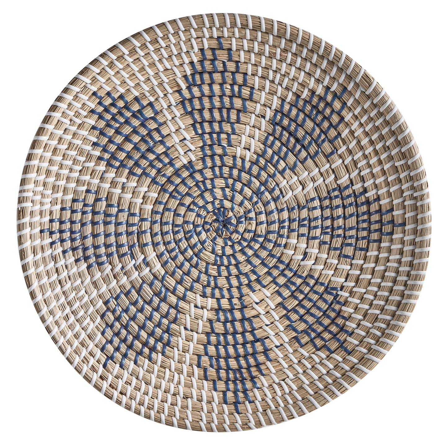 Seagrass Wall Plates Set of 5 Handwoven Multicolor African