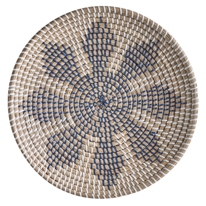 Seagrass Wall Plates Set of 5 Handwoven Multicolor African