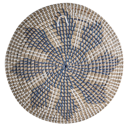 Seagrass Wall Plates Set of 5 Handwoven Multicolor African