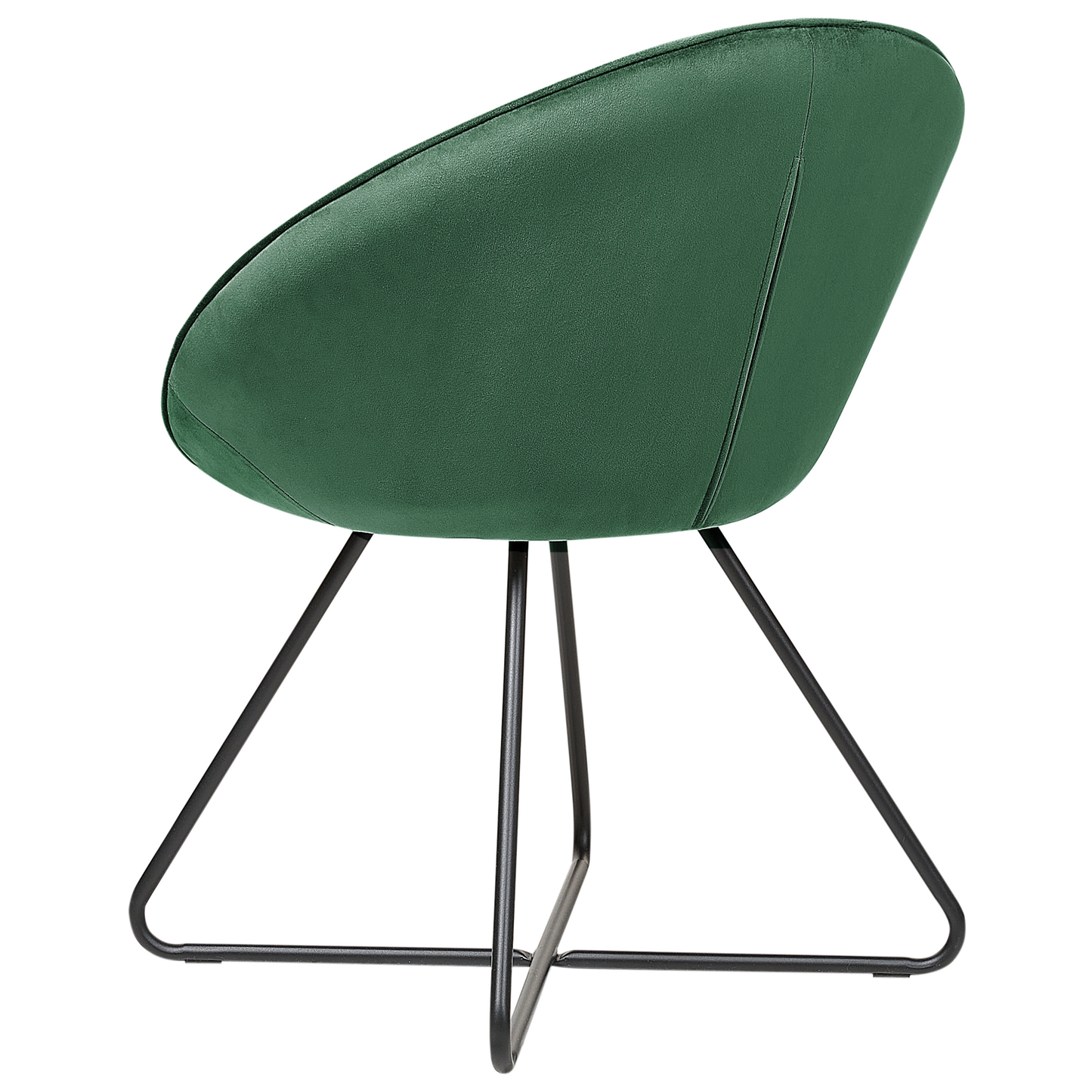 Velvetique Accent Chair Green Velvet Round Seat Retro Minimalist