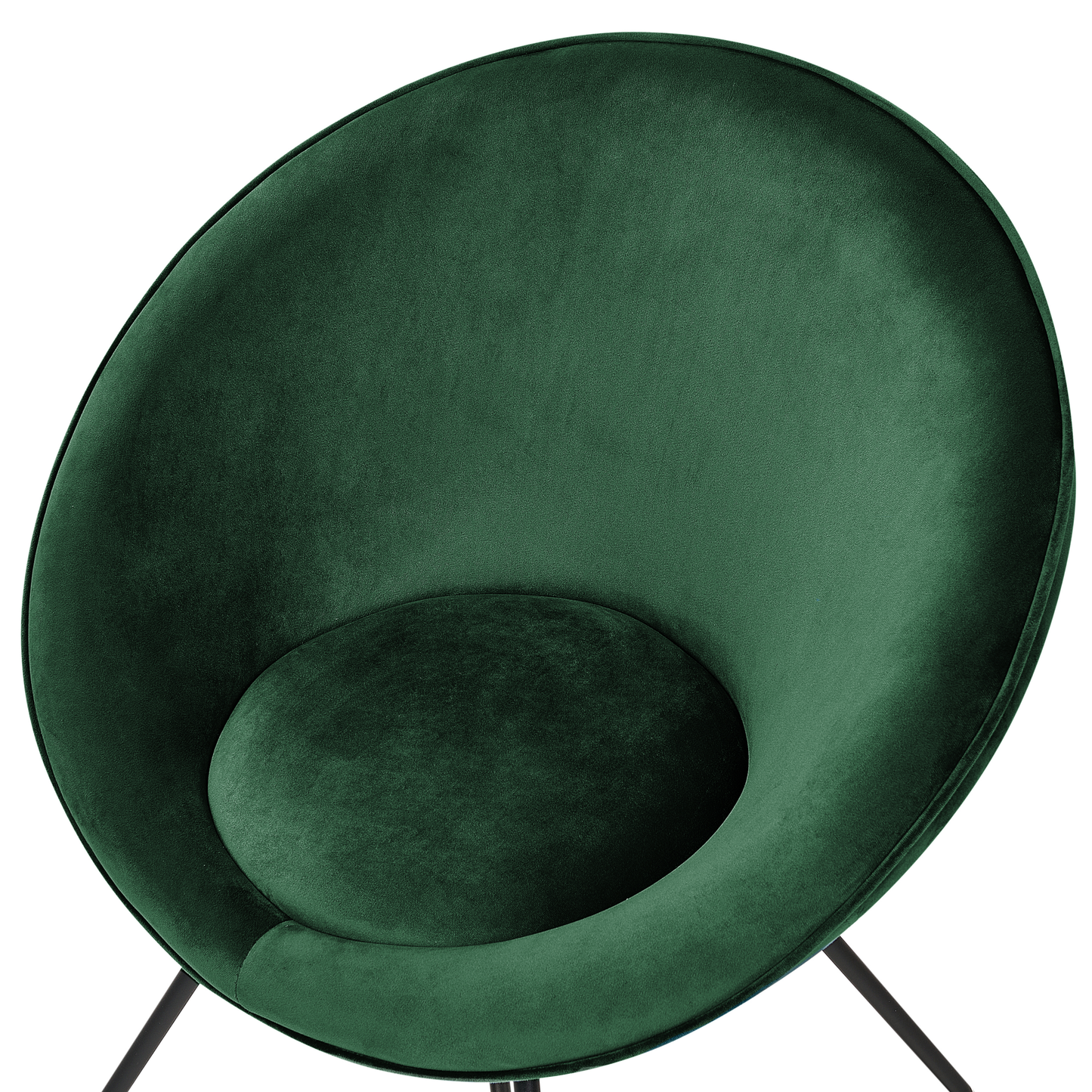 Velvetique Accent Chair Green Velvet Round Seat Retro Minimalist