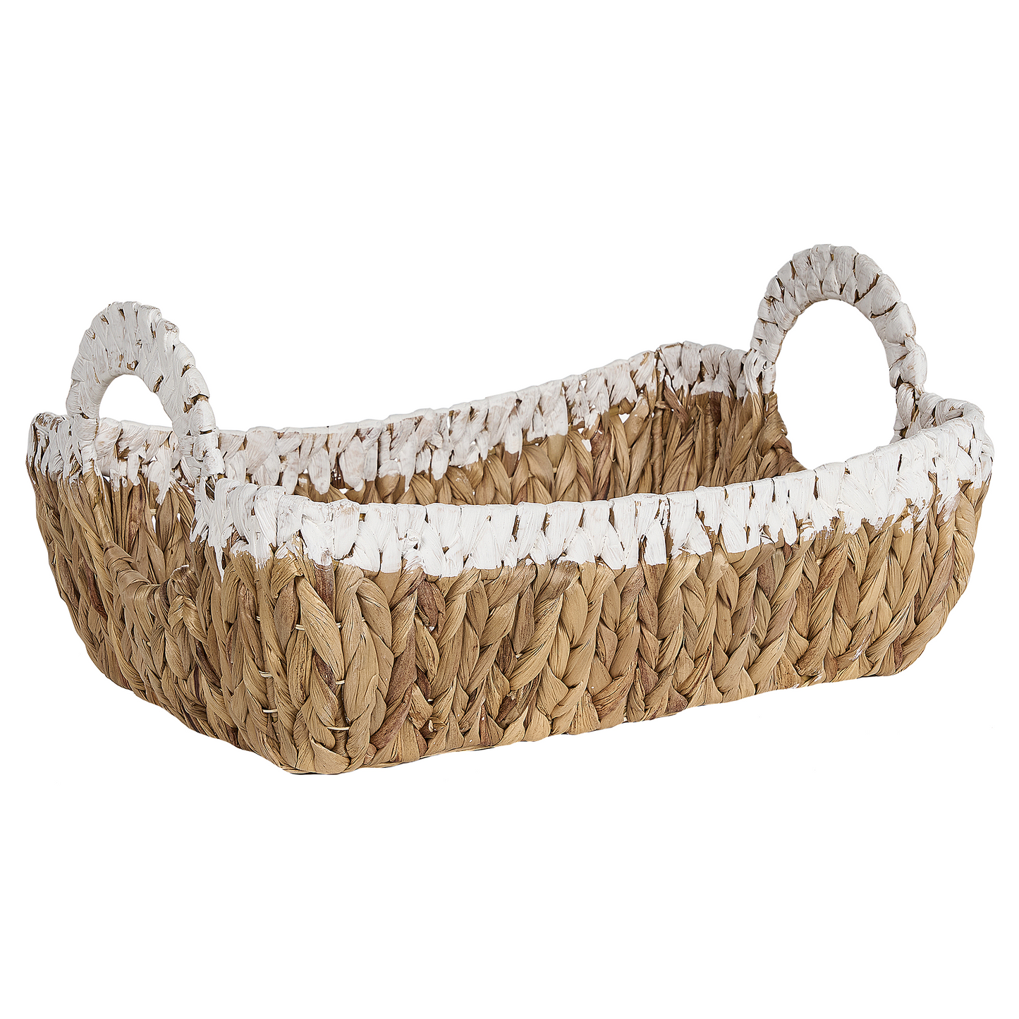 Handmade Water Hyacinth Basket Set 3 Pack With Metal Frame