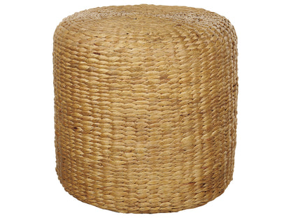 Pouf Natural Light Brown Water Hyacinth 40cm Foam Filled