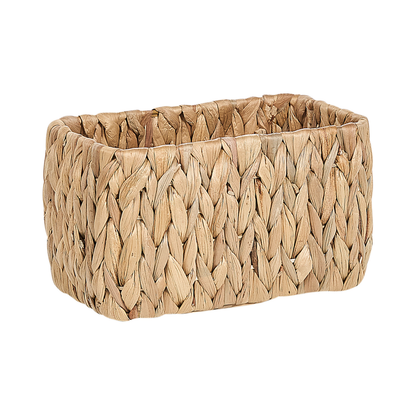3 Piece Water Hyacinth Storage Baskets With Handles Handmade Boho Nesting Boxes