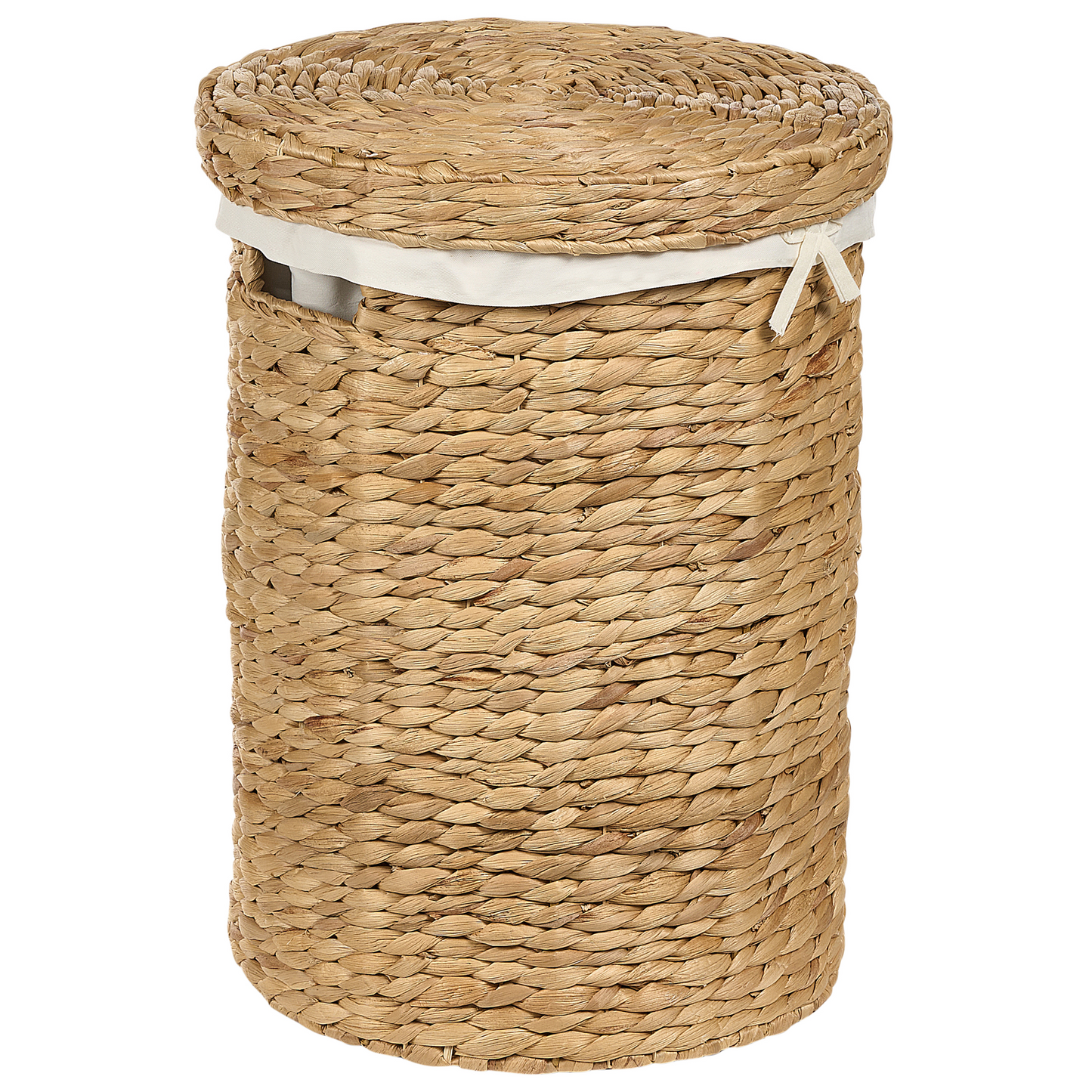 Water Hyacinth Set Of 2 Storage Baskets With Lids Handmade Lightweight Laundry Hamper