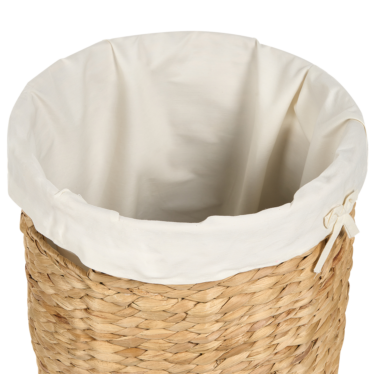 Water Hyacinth Set Of 2 Storage Baskets With Lids Handmade Lightweight Laundry Hamper