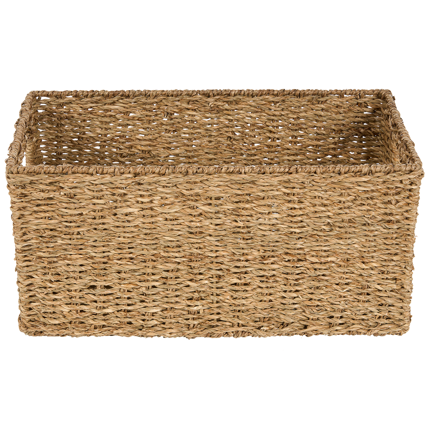 Seagrass Co Set Of 2 Natural Baskets With Handles Boho Home Decor