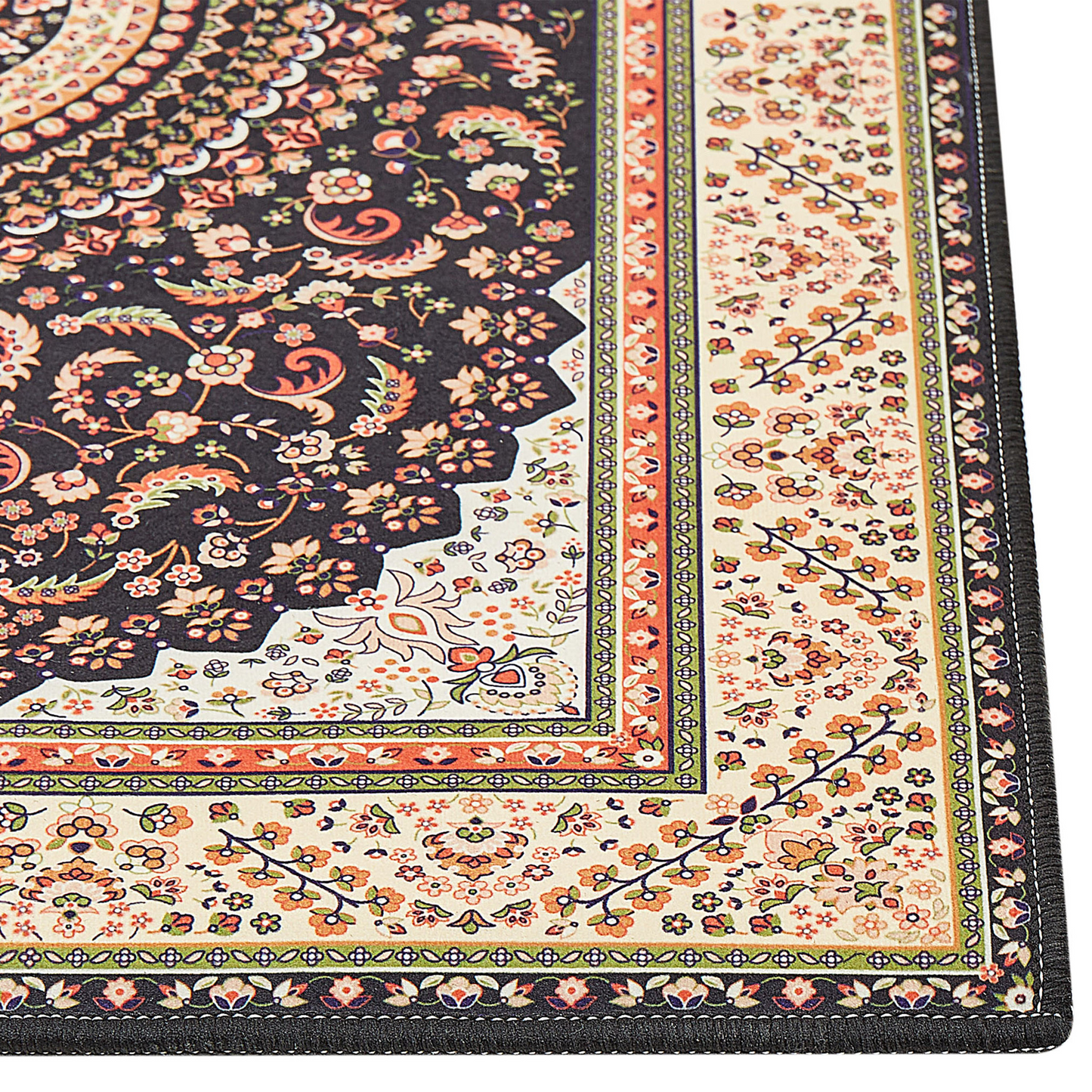 Oriental Runner Rug Multicolour Polyester 80 x 240cm Anti Slip Vintage Modern Hallway