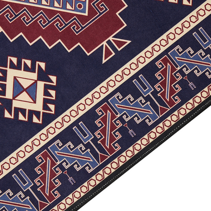 Rugs Runner Rug Blue Red Polyester 60 x 200 Oriental Anti Slip