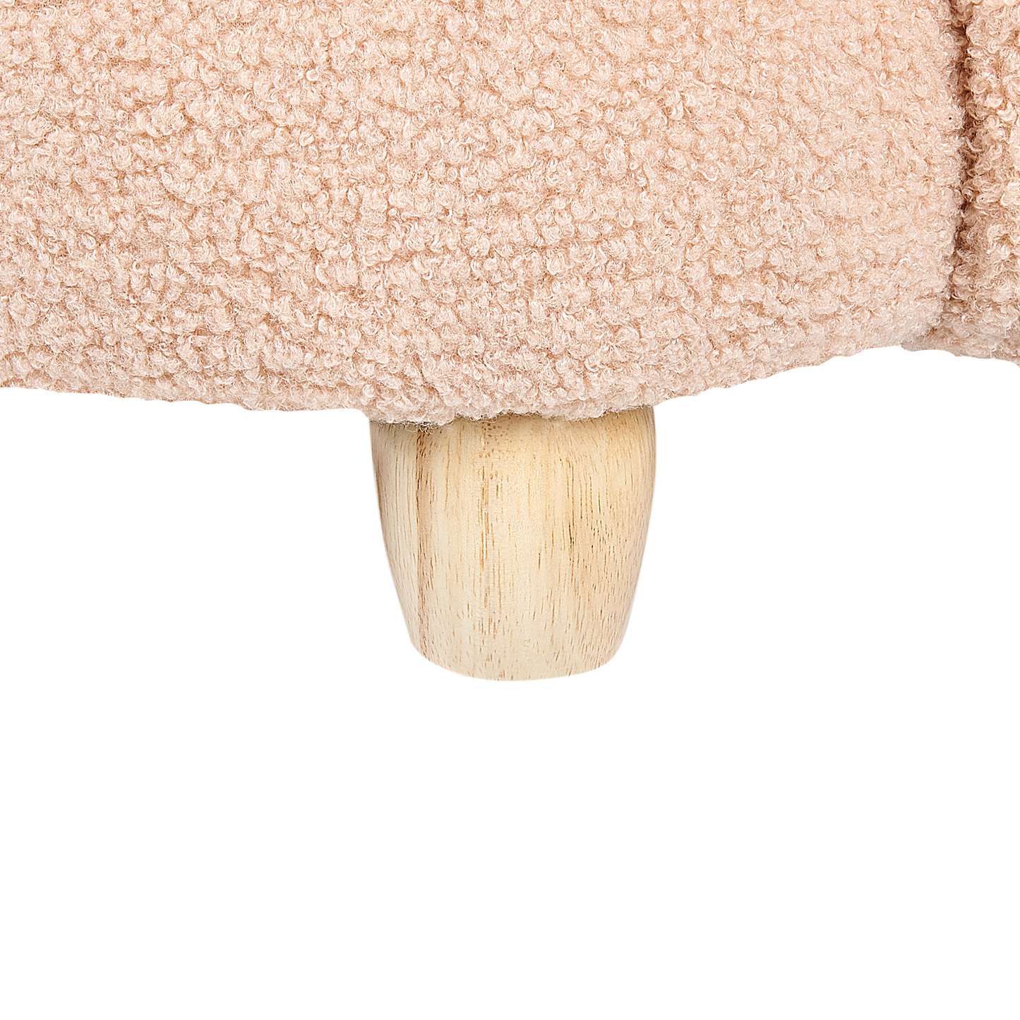 Rabbit Shape Armchair Beige Plush Upholstery