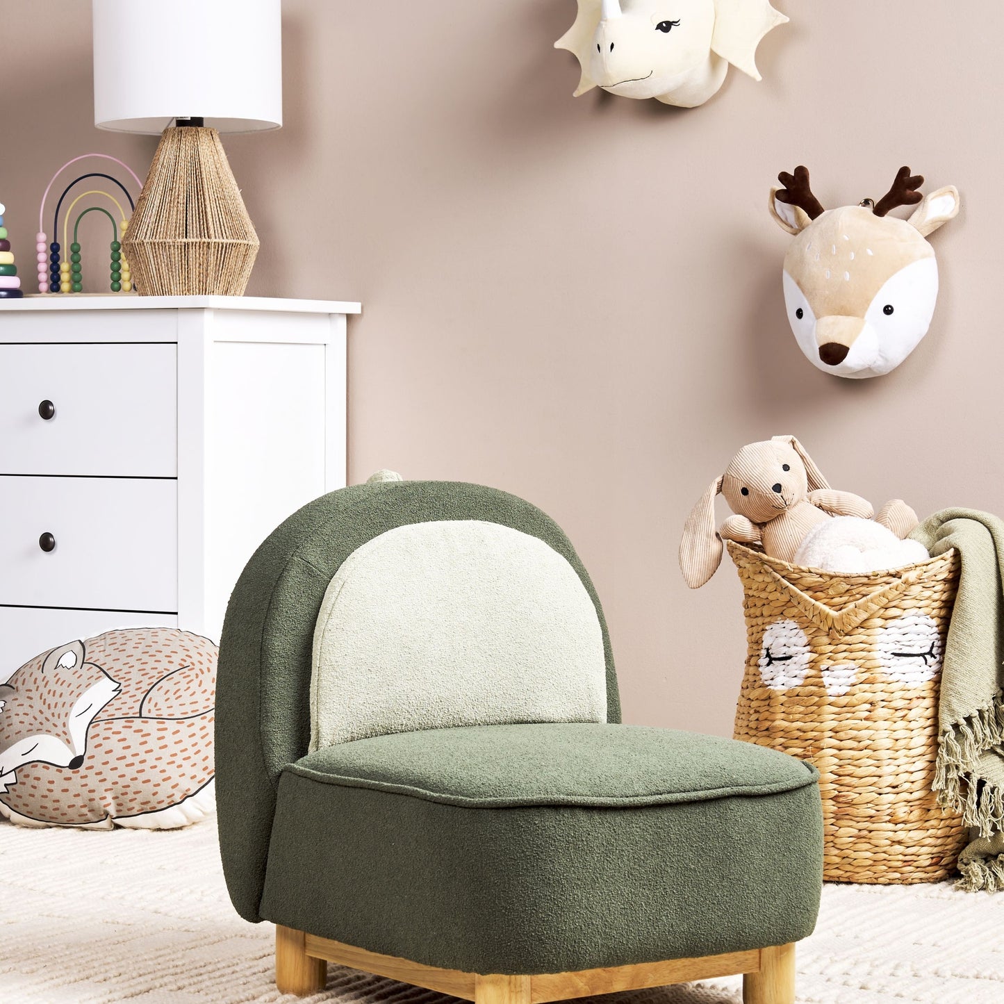 Triceratops Chair Dark Green Nursery Seat