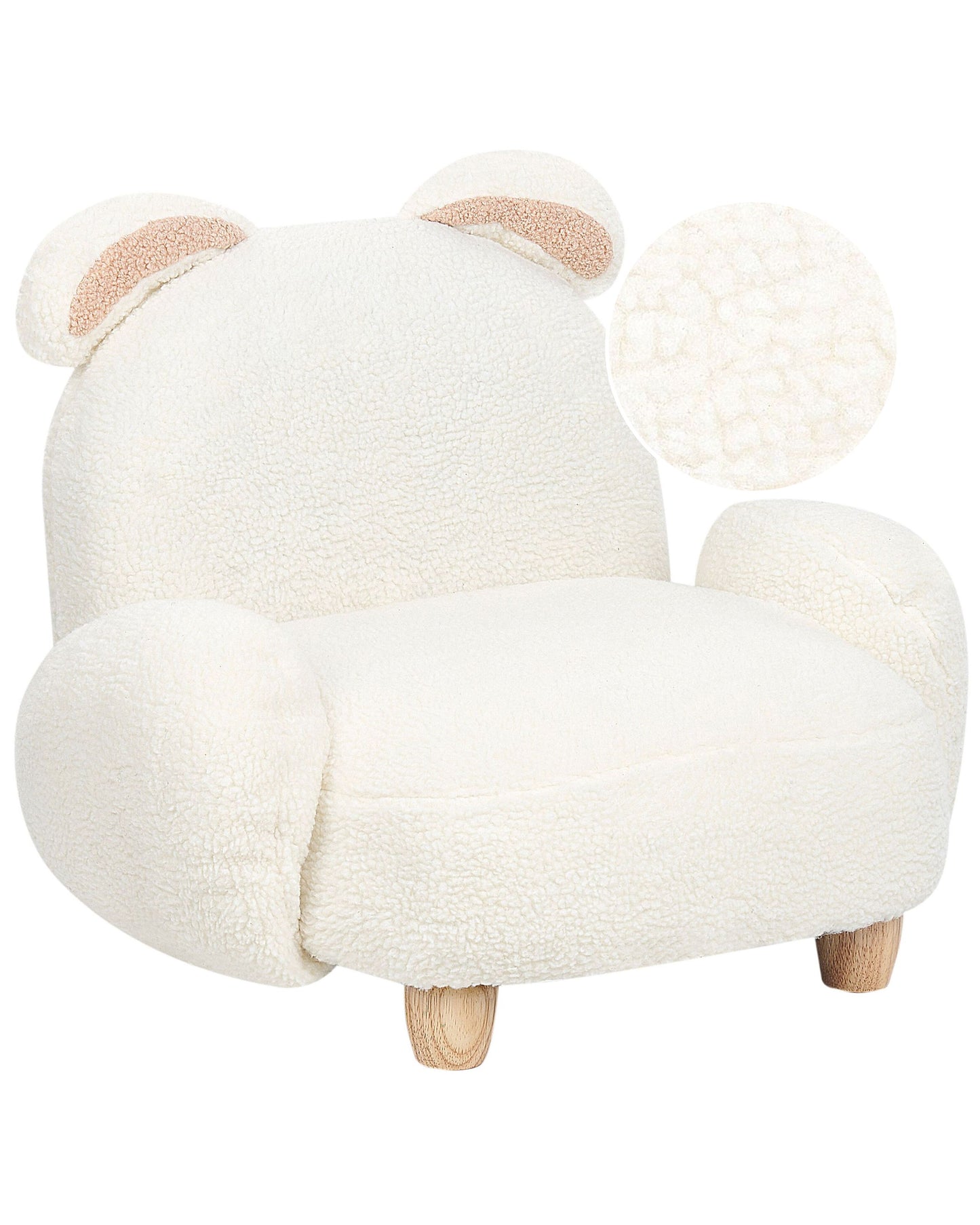 Animal Rabbit Armchair White Polyester Nursery Chair For Kids