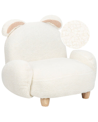 Animal Rabbit Armchair White Polyester Nursery Chair For Kids