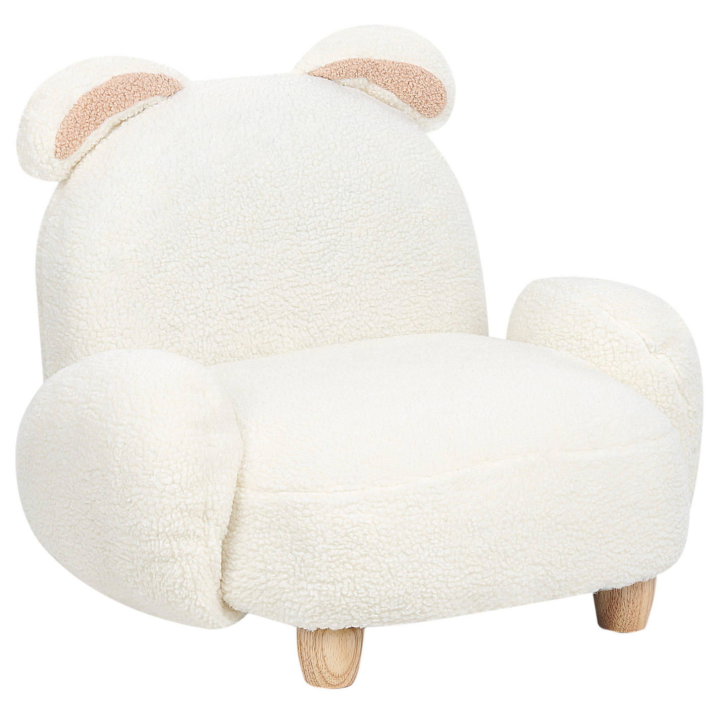Animal Rabbit Armchair White Polyester Nursery Chair For Kids