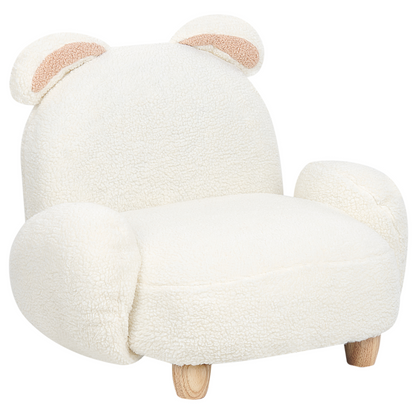 Animal Rabbit Armchair White Polyester Nursery Chair For Kids