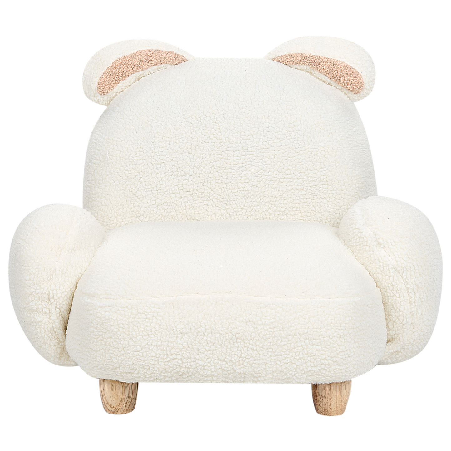 Animal Rabbit Armchair White Polyester Nursery Chair For Kids