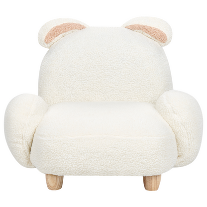 Animal Rabbit Armchair White Polyester Nursery Chair For Kids