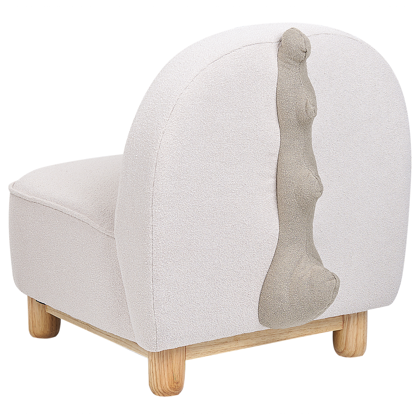 Triceratops Animal Chair Beige Polyester Nursery Seat