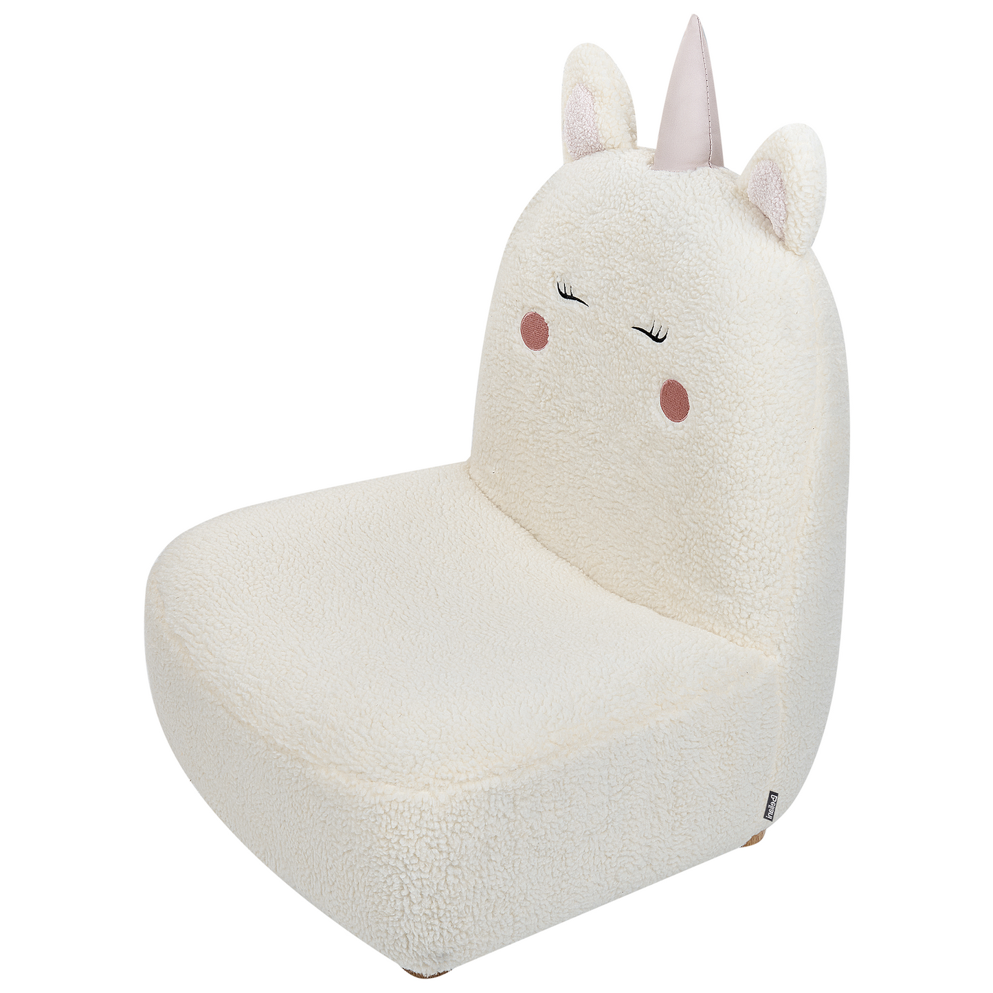 Unicorn Chair White Teddy Fabric for Kids