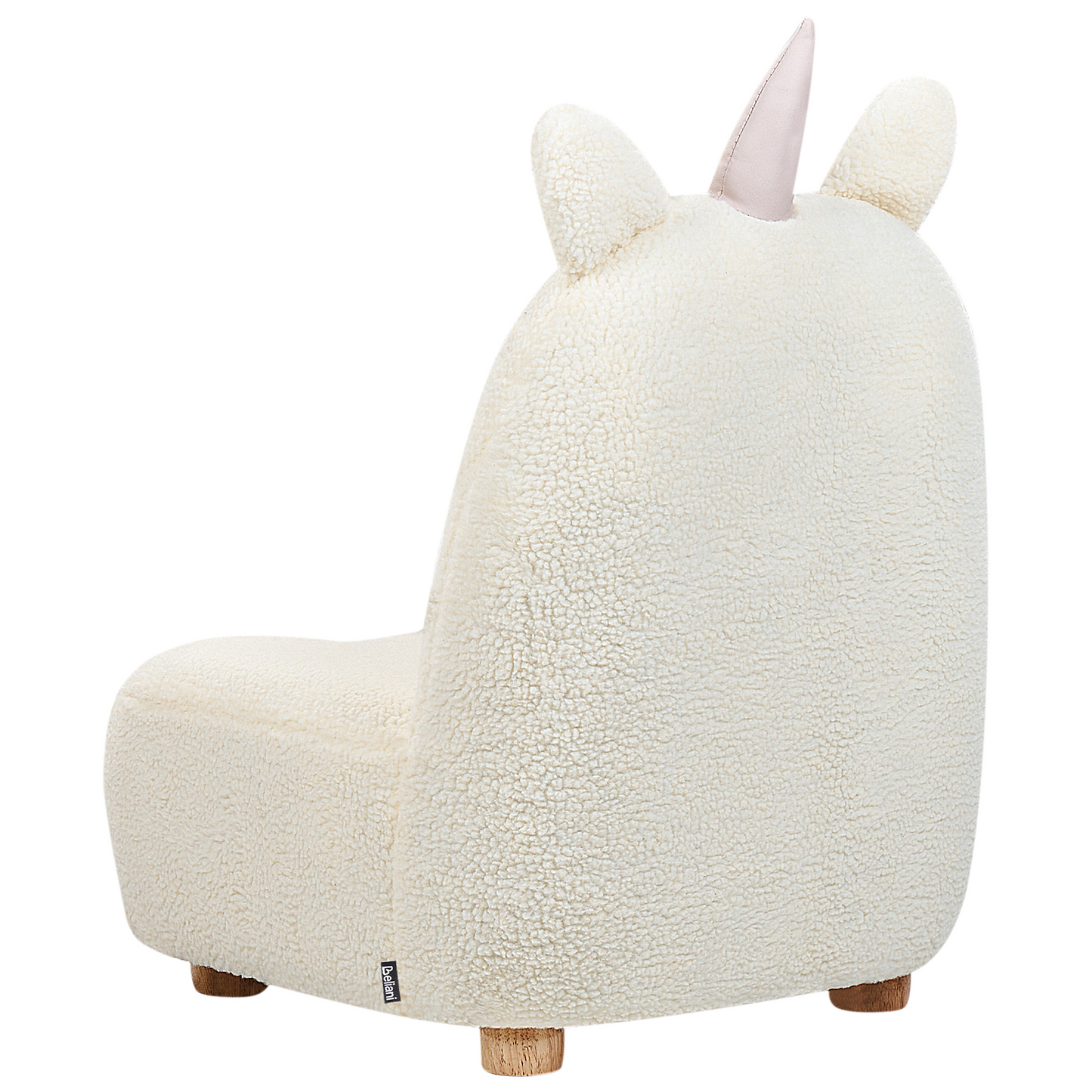 Unicorn Chair White Teddy Fabric for Kids