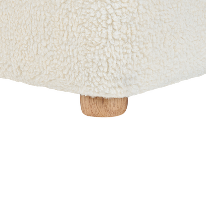 Unicorn Chair White Teddy Fabric for Kids