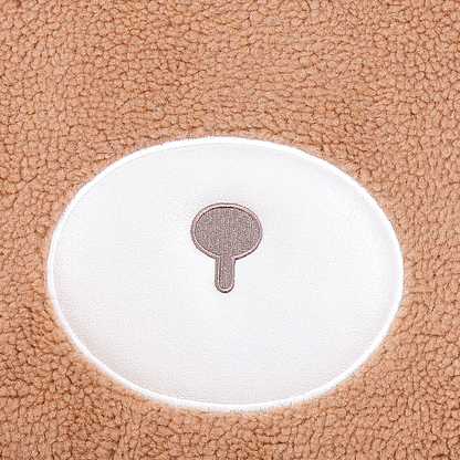 Kids Bear Chair With Faux Fur Armrests Brown
